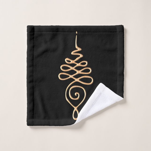 Gold Unalome  Waschlappen (Waschlappen)