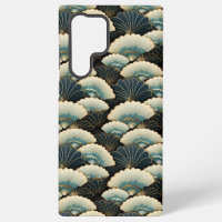 Gold und Aquamarine Gemusterte japanisch inspirier