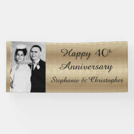 Gold und Black 40 Jahre Party Trendy Foto Banner