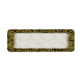 Gold und Black Celtic Spiral Knospen Muster