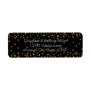 Gold und Black Glam Confetti Dots