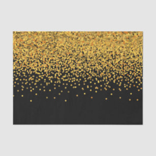 Gold und Black Glam Confetti Dots Seidenpapier