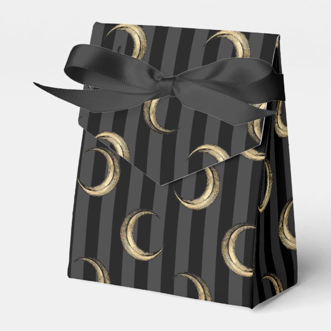 Gold- und Black Halloween-Monde Geschenkschachtel (Vorderseite)