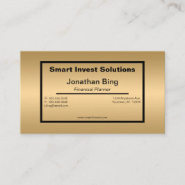 Gold- und Black-Investment-Finanzplaner Visitenkarte