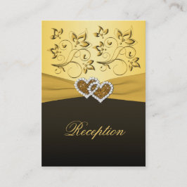 Gold und Black Joined Hearded Empfang Card Begleitkarte