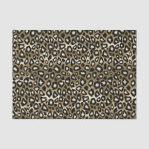 Gold- und Black Leopard-Tierwerbung Seidenpapier