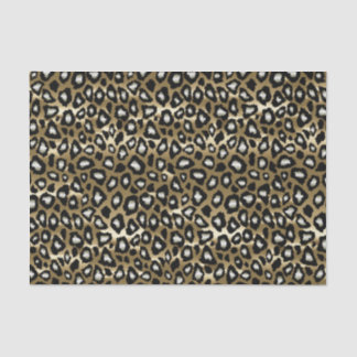 Gold- und Black Leopard-Tierwerbung Seidenpapier