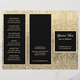 Gold und Black Menu & Pricing Flyer