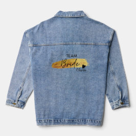 Gold und Black Modern Handwriting Team Bridge Jeansjacke
