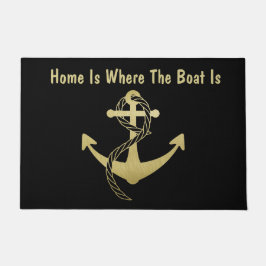 Gold und Black Nautical Doormat Fußmatte