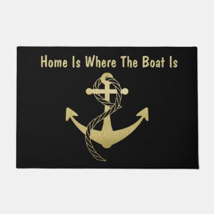 Gold und Black Nautical Doormat Fußmatte