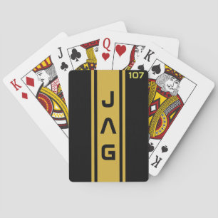 Gold- und Black Racing Stripes Playing Cards Spielkarten