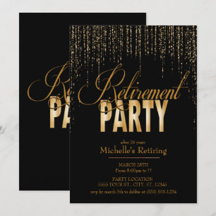 Gold- und Black-Rent-Party Einladungen