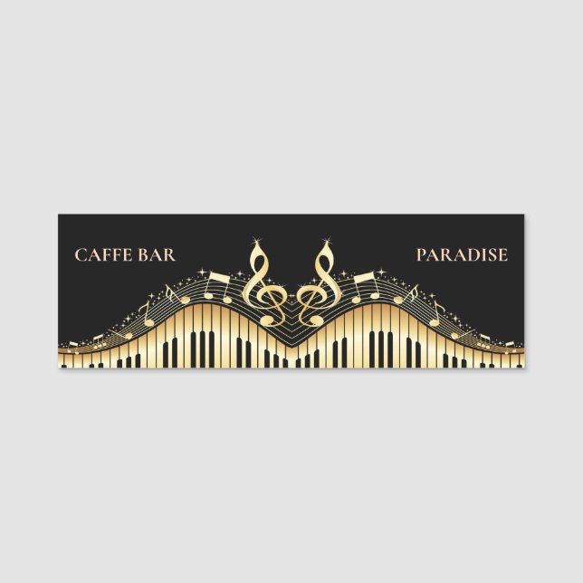 Gold- und Black-Tastatur Namensschild (Vorderseite)