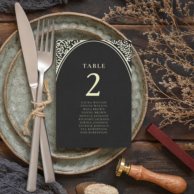 Gold- und Black-Wedding-Seekarte (Von Creator hochgeladen)