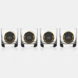 Gold und Black Whiskey Glass Whiskyglas