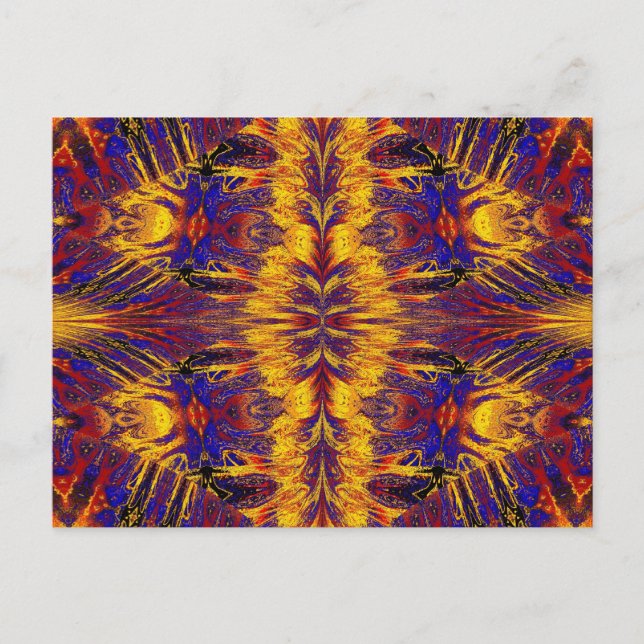 GOLD UND BLAU NASMA 4 POSTKARTE (Vorderseite)