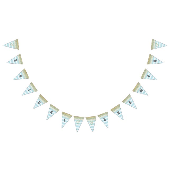 Gold und blaue Brautparty-Fahne Wimpelkette (Alle)