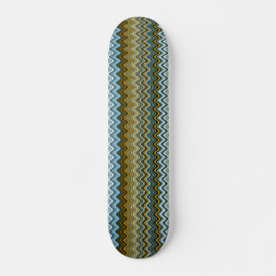 Gold und Blaue Streifen Skateboard