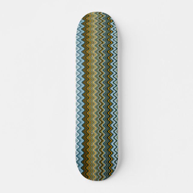 Gold und Blaue Streifen Skateboard (Vorne)