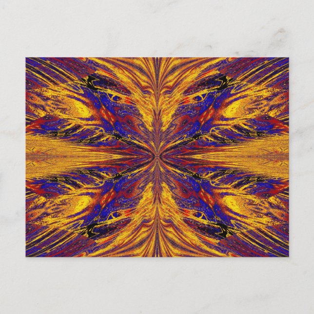 GOLD UND BLAUER NASMA 6 POSTKARTE (Vorderseite)
