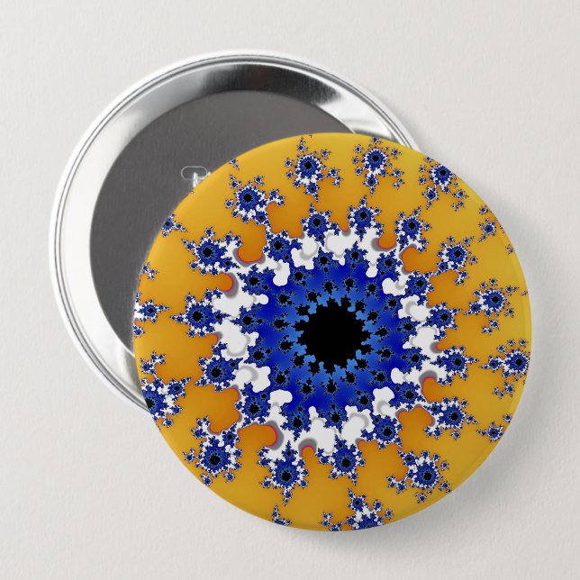 Gold und blaues Auge Button (Vorne & Hinten)