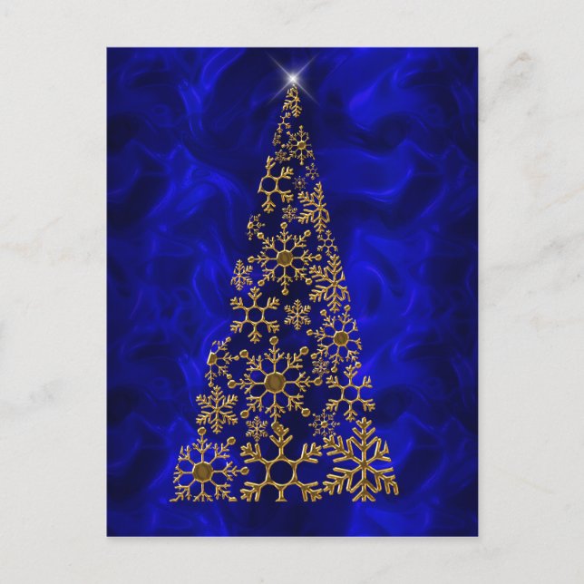 Gold und Blue Contemporary Weihnachten (Vorderseite)