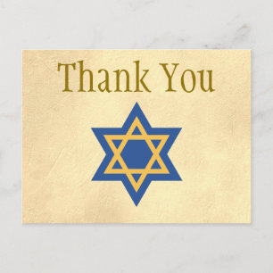 Gold und Blue Star von David Danke Postkarte