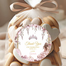 Gold- und Blush-Pink-Tiara-Floral-Quinceañera