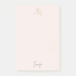 Gold und Blüten für Frauen Post-it Klebezettel