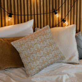 Gold und Creme Mitte Jahrhundert Moderne Kissen