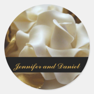 Gold und Creme Wedding Rose bevorzugen Sticker