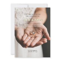 Gold- und Diamant-Ring-Stapel-Hochzeitseinladung