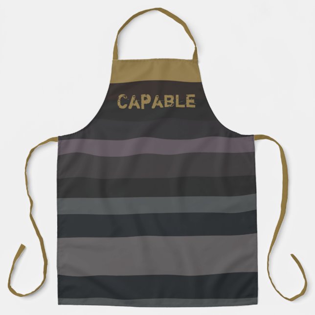 Gold und Dunkelgrau Schürze (Vorderseite)