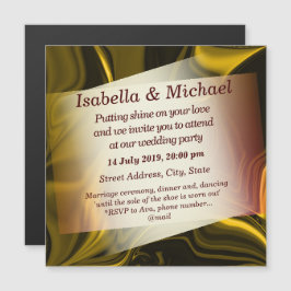 Gold- und Dunkelkurven oder gelbliche metallische Magneteinladung