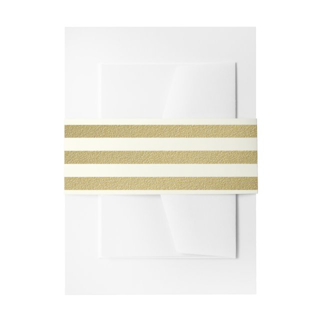 Gold-und Elfenbein-mutiger Streifen Einladungsbanderole (Vorderseite Beispiel)
