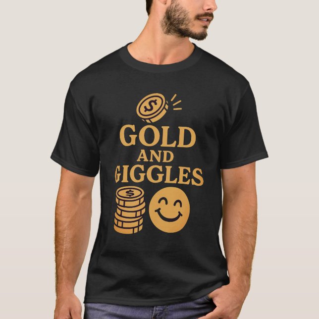 Gold und Gläser T-Shirt (Vorderseite)