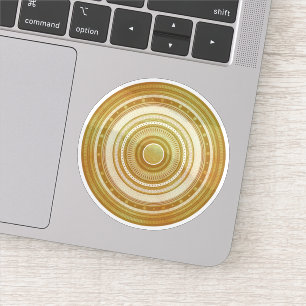 Gold- und Glitter-Mandala Aufkleber