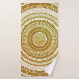 Gold- und Glitter-Mandala Badehandtuch