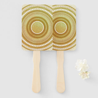 Gold- und Glitter-Mandala Fächer