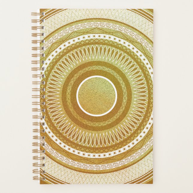 Gold- und Glitter-Mandala Planer (Vorderseite)