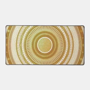 Gold- und Glitter-Mandala Schreibtischunterlage