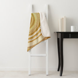 Gold- und Glitter-Mandala Sherpadecke