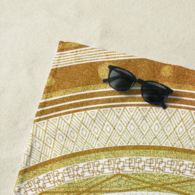 Gold- und Glitter-Mandala Strandtuch (Beispiel)