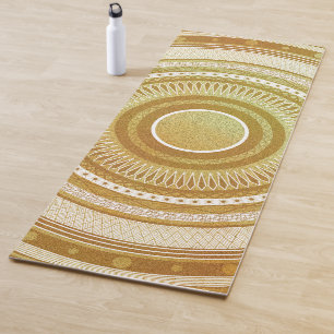 Gold- und Glitter-Mandala Yogamatte