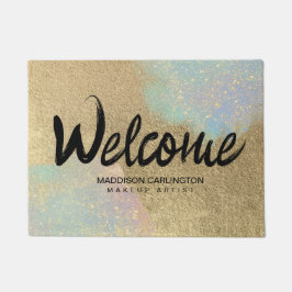 Gold und Glitzer Fußmatte