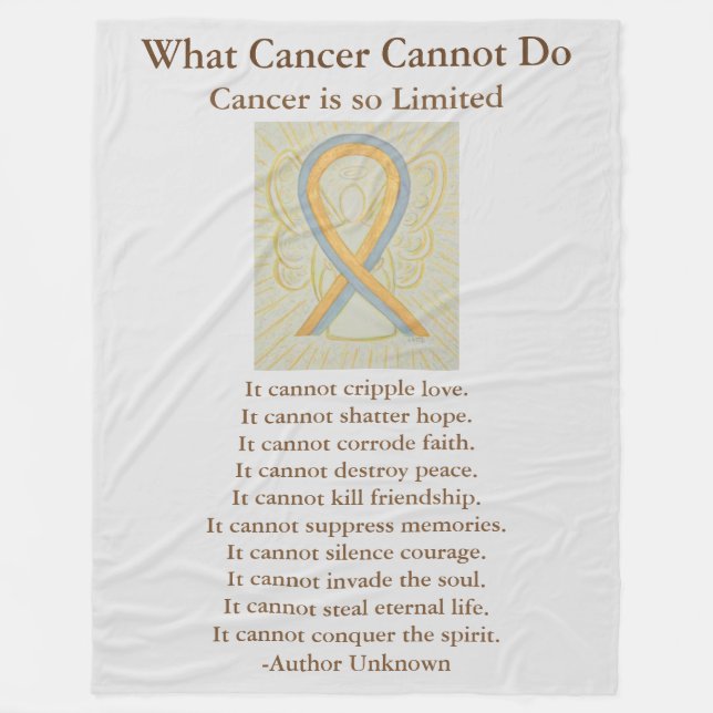 Gold und Grau Awareness Ribbon Art Fleece Blanket (Vorderseite)