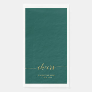 Gold und Grün   Elegante Buchstaben Chefs Custom Serviette