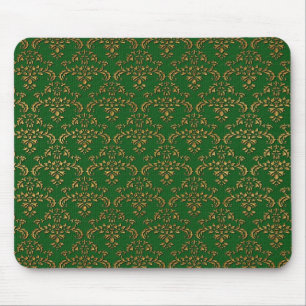 Gold und grüne Damaskus Mousepad