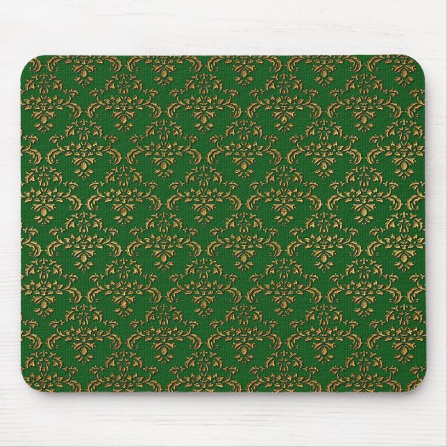 Gold und grüne Damaskus Mousepad (Vorne)